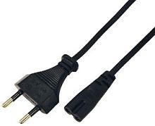 Шнур сетевой Rexant 1.8 м 2x0.5мм черный картинка 